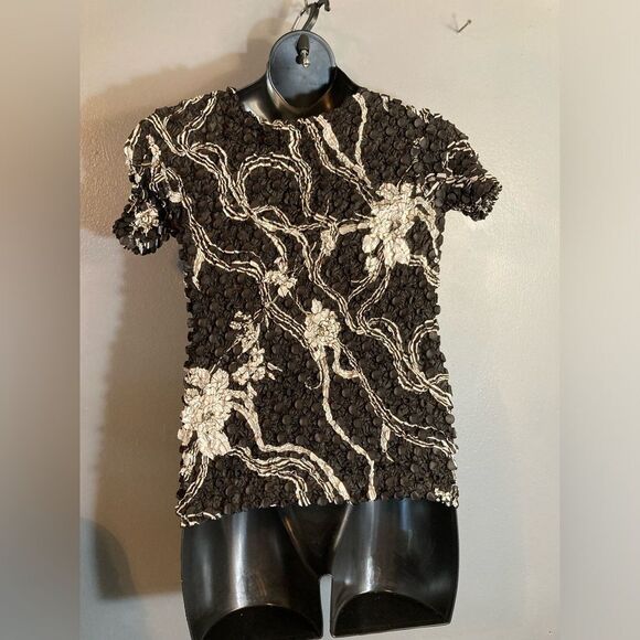 She's All That black-and-white 90s popcorn top - Picture 2 of 10